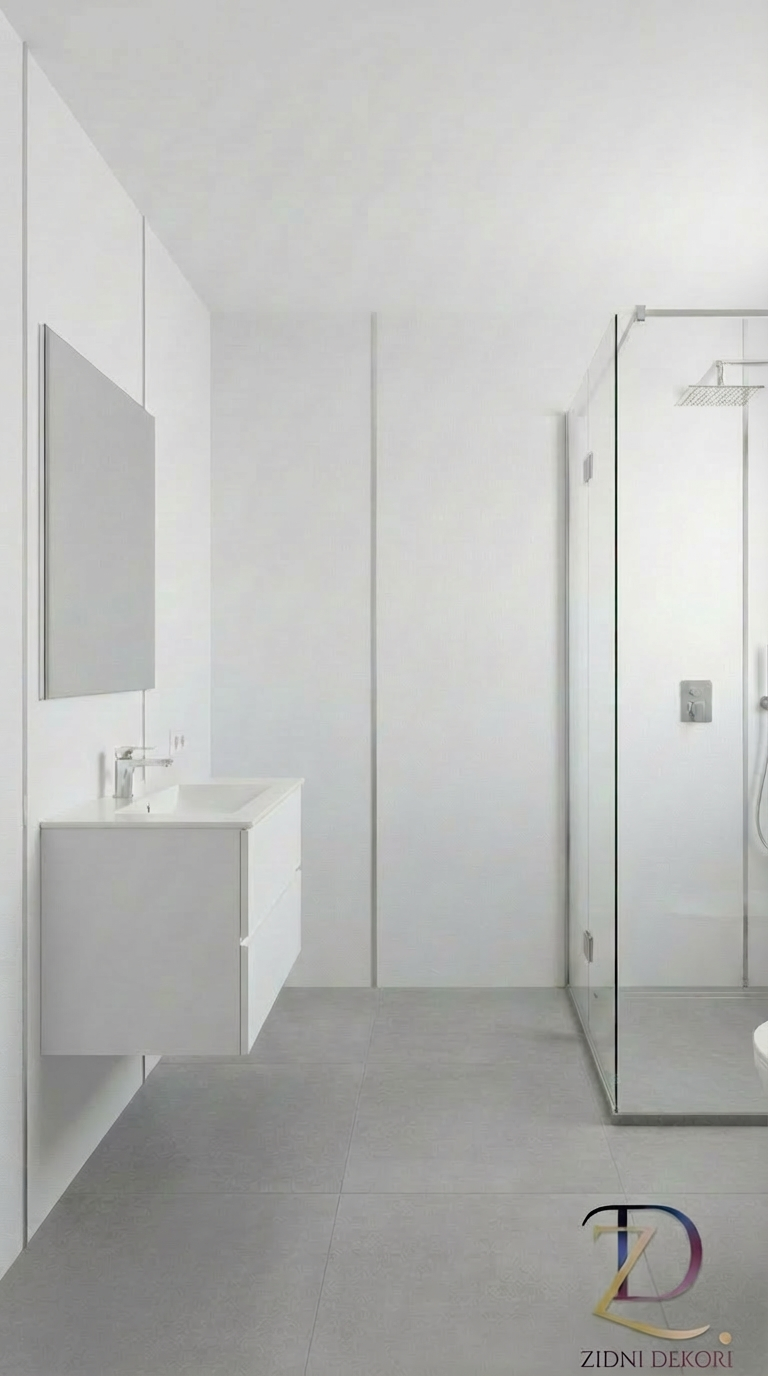 Zidna obloga SPC - Bijeli reljef s 3D efektom