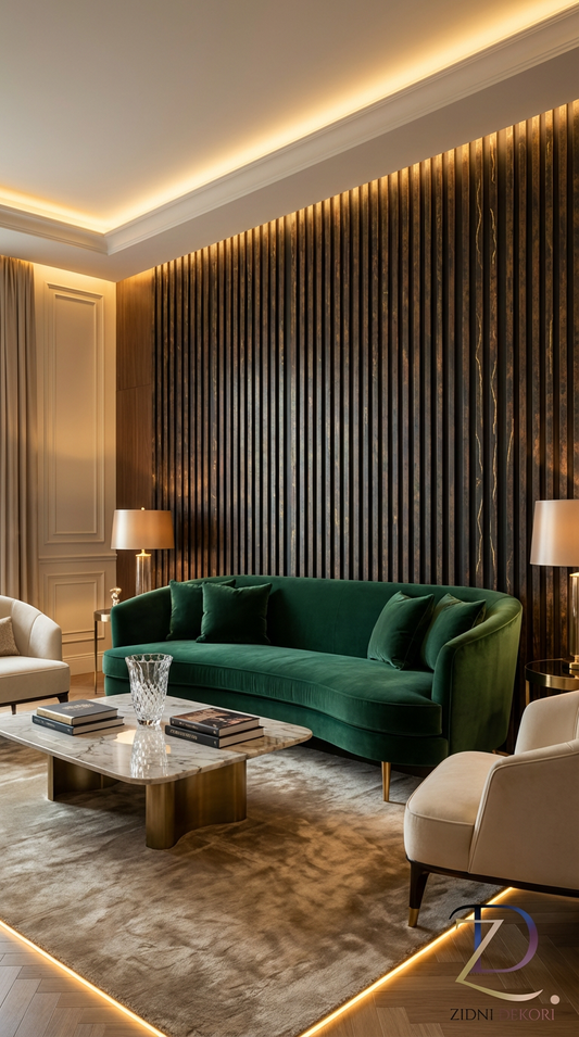 Zidna obloga EPS - Smeđe-zlatni reljef