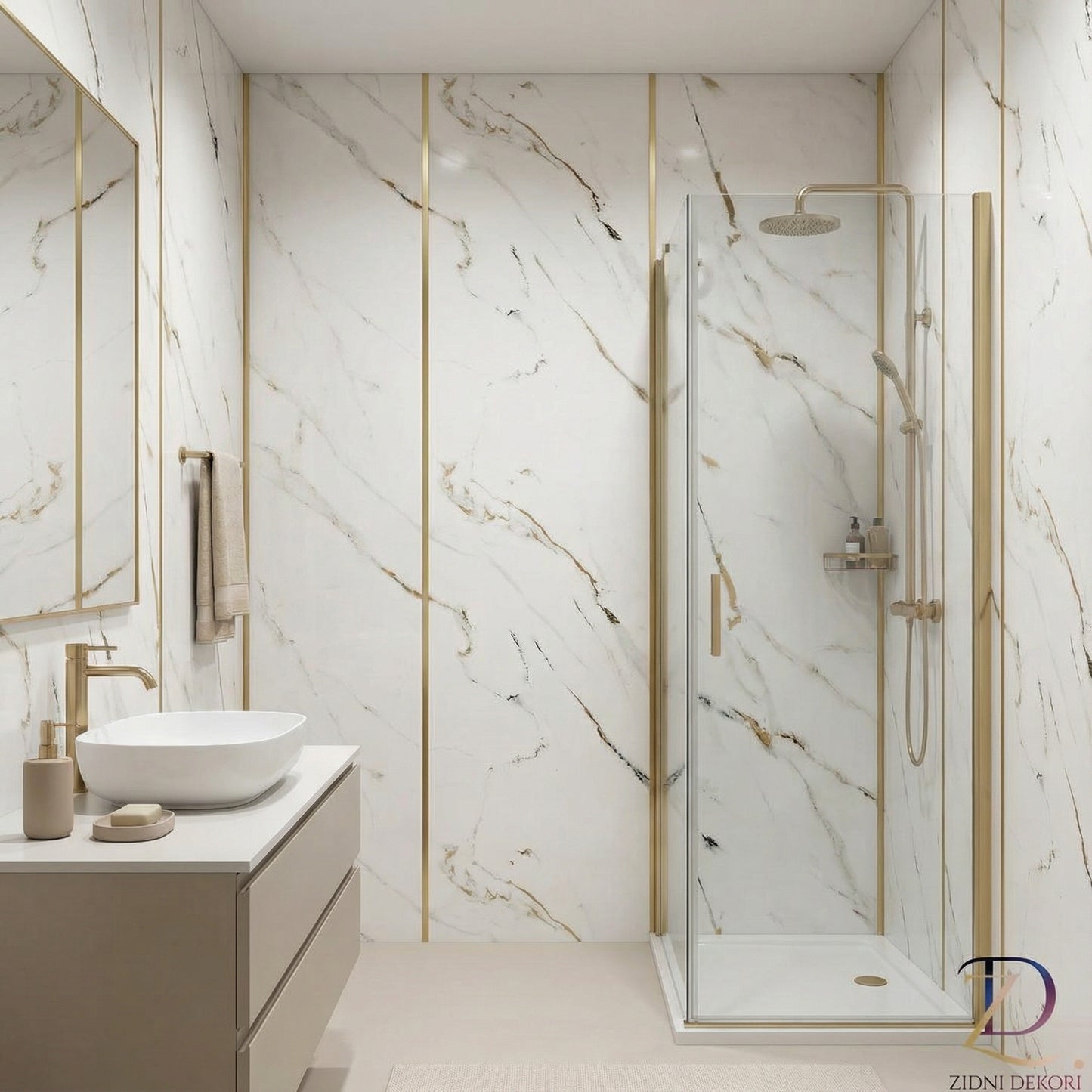 Zidna obloga SPC - Elegantno zlatna